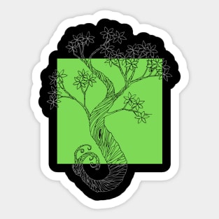 Limon Square Ink Tree Sticker